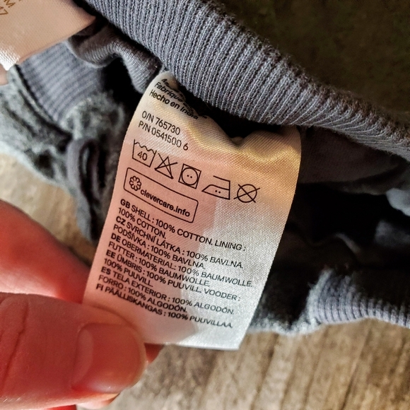H&M Gray Casual Boy Pants Size 3-6m 100% Cotton EUC - Picture 4 of 8
